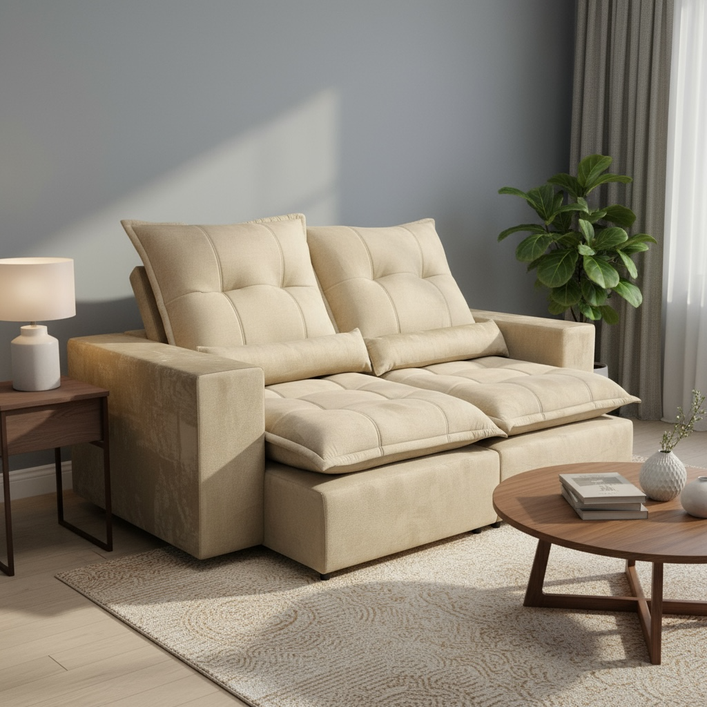 SOFÁ RETRÁTIL E RECLINÁVEL TARSILA 2,00m