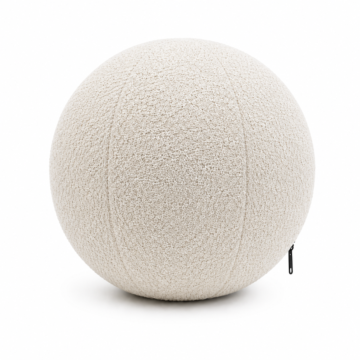 Almofada Redonda Orgânica 25cm Bouclé Linho