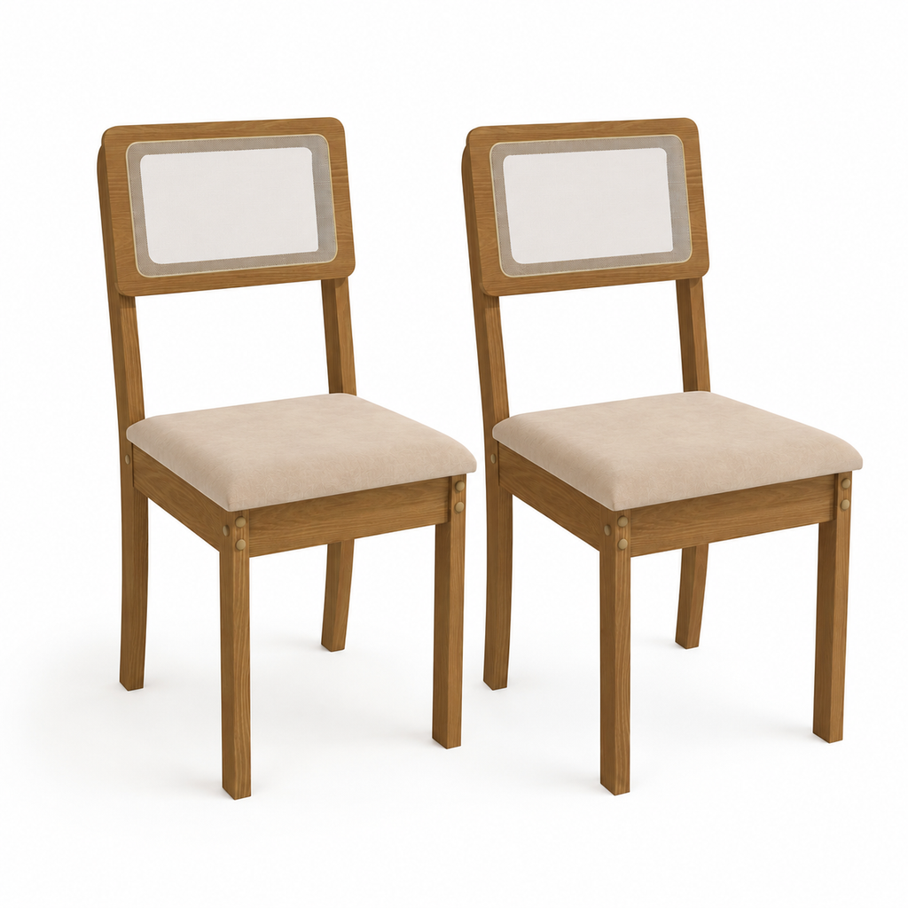 Conjunto com 2 Cadeiras de Jantar Kappesberg Gardeni em MDF
