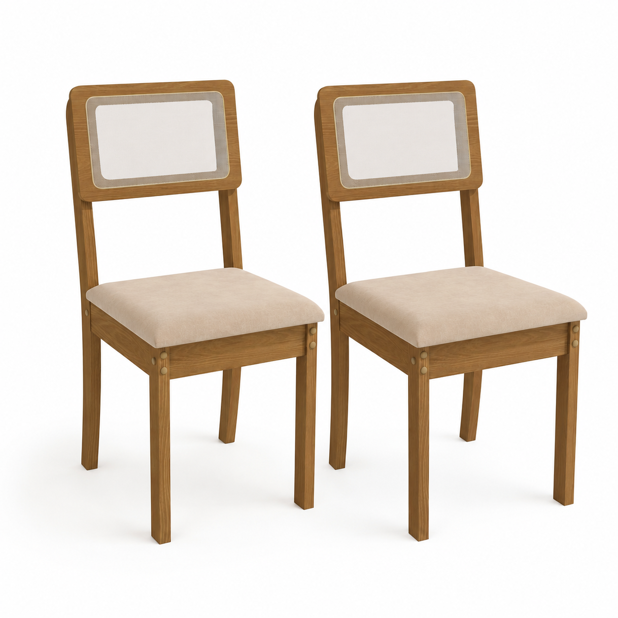 Conjunto com 2 Cadeiras de Jantar Kappesberg Gardeni em MDF