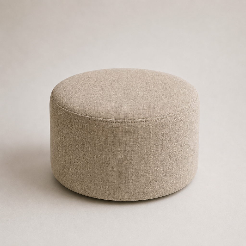 Puff Decorativo Redondo Orgânico 52x37 cm