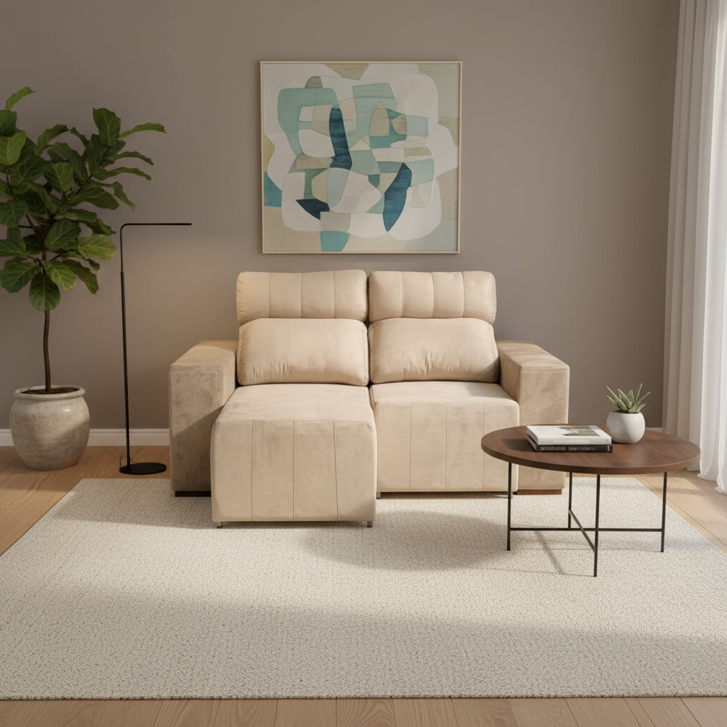 SOFÁ RETRÁTIL E RECLINÁVEL GRÉCIA 1,80m