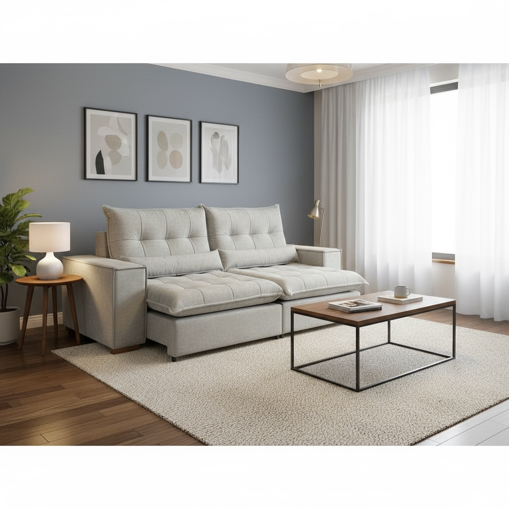 SOFÁ RETRÁTIL E RECLINÁVEL TARSILA 2,35m