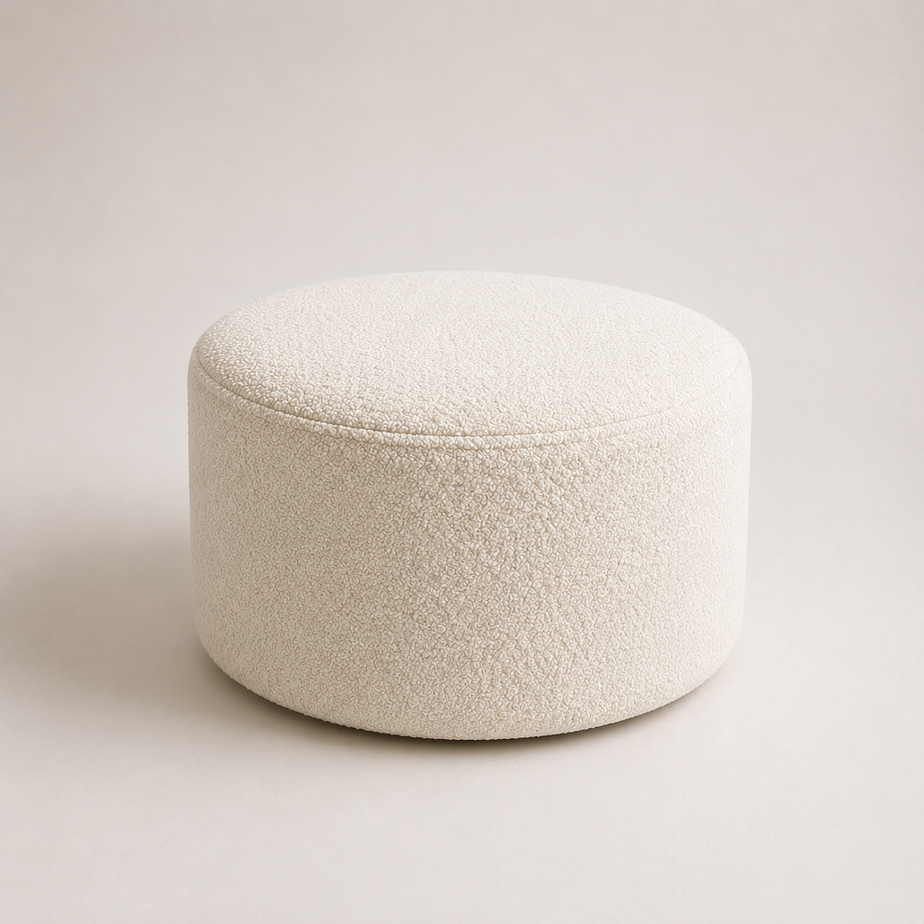 Puff Decorativo Redondo Orgânico 52x37 cm