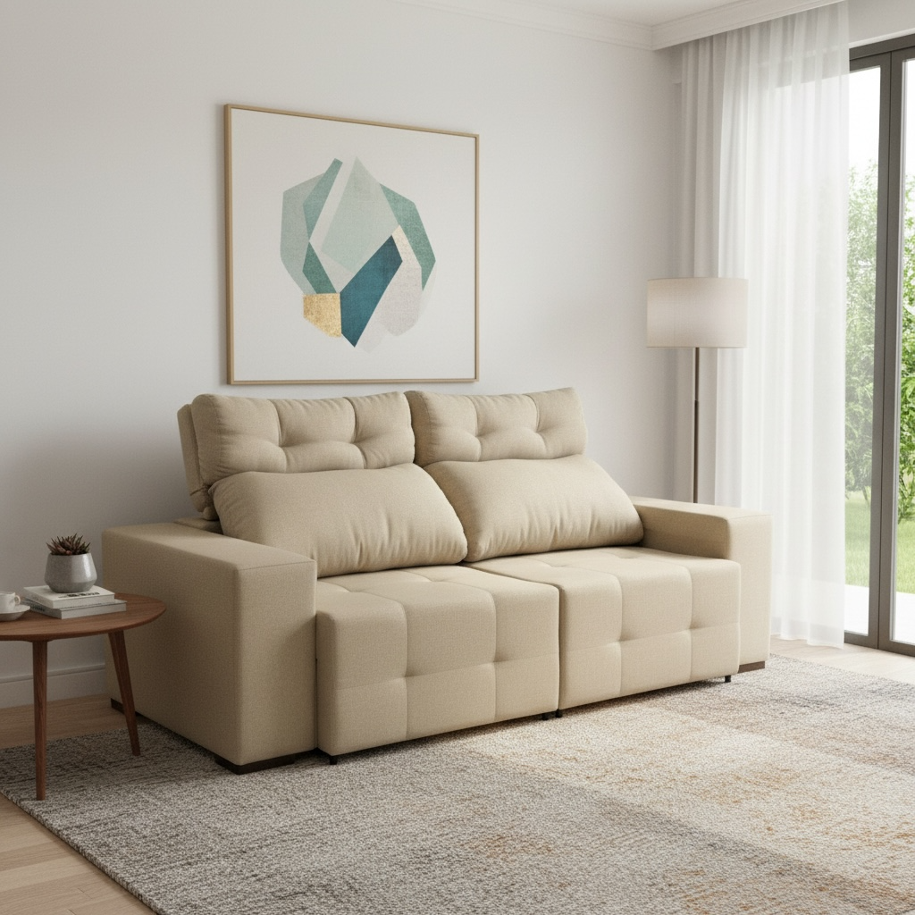 SOFÁ RETRÁTIL E RECLINÁVEL DOHA 2,00