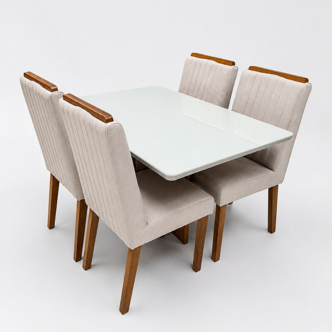 Mesa de Jantar Frida 4 Cadeiras 120x80